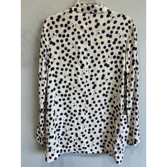 Anna Glover x H&M Oversized Blazer Novelty Print Womens sz 8 Coastal Cot… - Picture 4 of 4